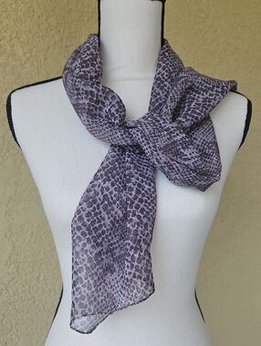Isabella Snake Pattern Long Sheer Long Scarf